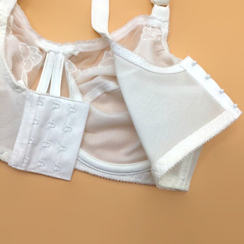 Bali Full Support Flower Bra 34D White New With Tags - Picture 7 of 7